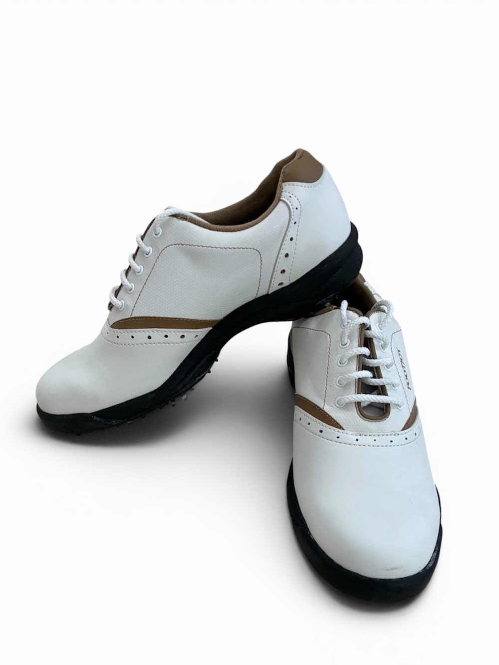 FootJoy FJ Greenjoy Women's White Oxford Golf Shoes 48762 Size 7.5 M Soft Spikes